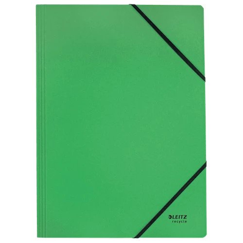 Leitz Recycle Card Folder With Elastic Band Closure A4 Green