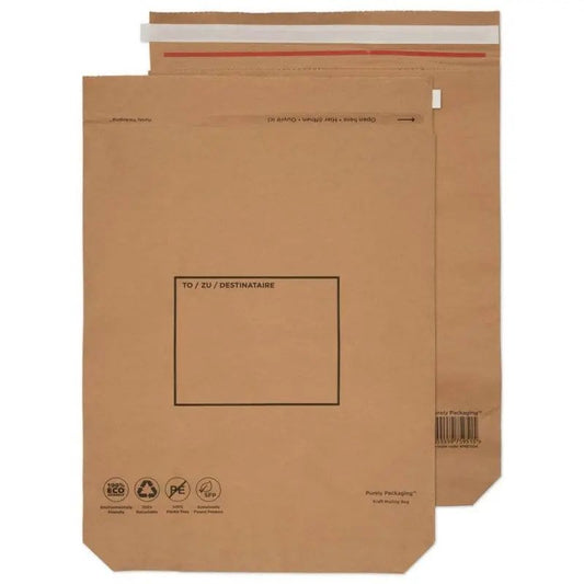 Vita Purely Packaging Natural Brown Kraft Bag 600 x 480 x 80mm 110gsm Pack of 50