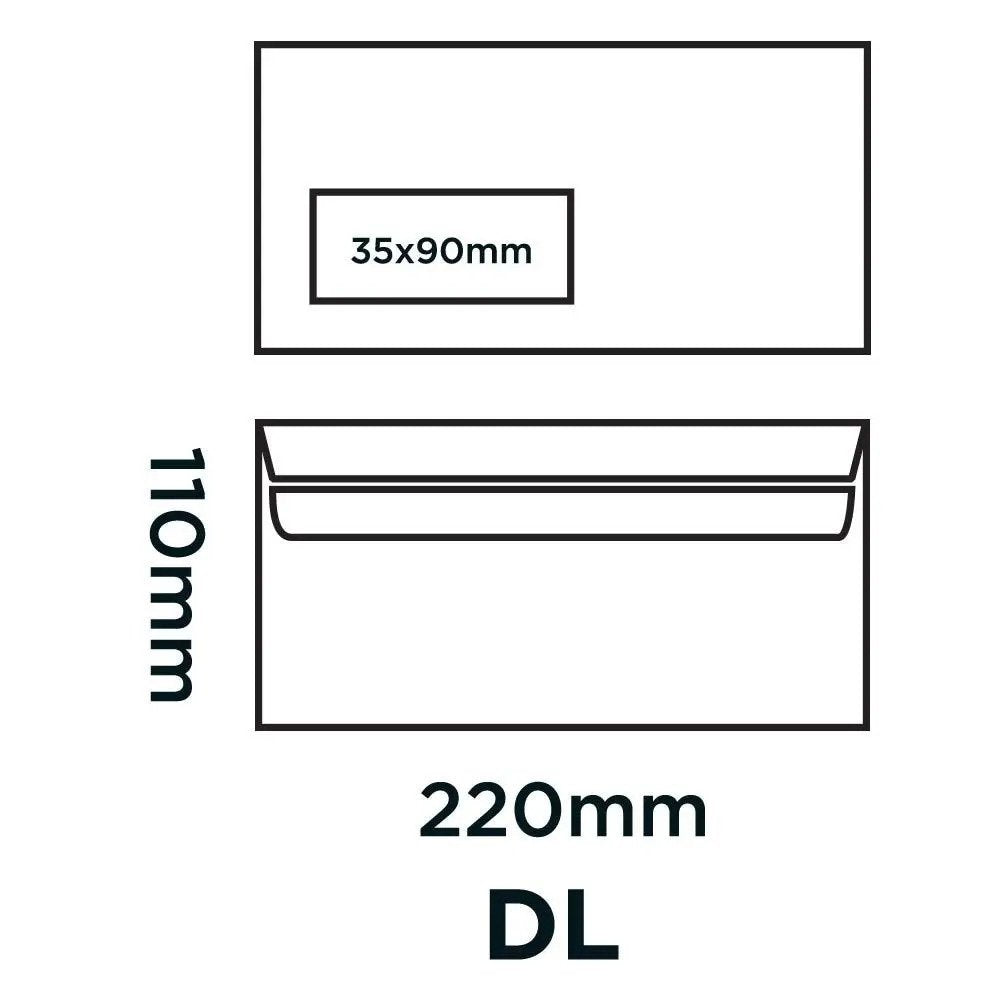 Blake Purely Environmental DL Window 90gsm Self Seal Envelopes Natural White Pack of 500