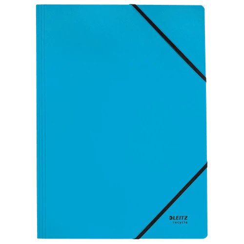 Leitz Recycle Card Folder With Elastic Band Closure A4 Blue
