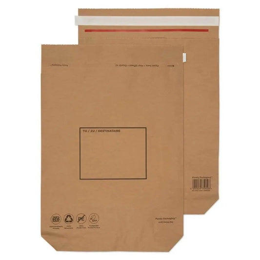 Vita Purely Packaging Natural Brown Kraft Bag 480 x 380 x 80mm 110gsm Pack of 100