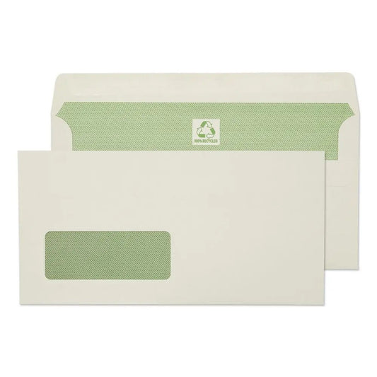 Blake Purely Environmental DL Window 90gsm Self Seal Envelopes Natural White Pack of 500