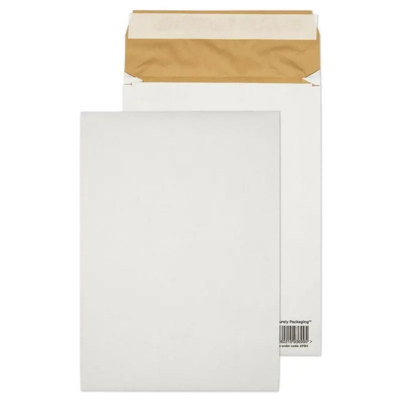 Vita Purely Packaging Eco Peel and Seal V Bottom Gusset White 140gsm B4 250mm x 350mm x 50mm Pack of 100