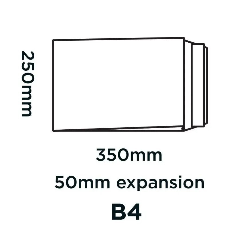 Vita Purely Packaging Eco Peel and Seal V Bottom Gusset White 140gsm B4 250mm x 350mm x 50mm Pack of 100