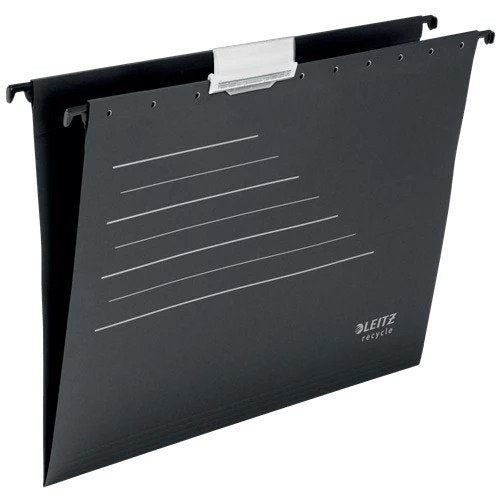 Leitz Recycle Alpha A4 Suspension File V-Base Black Each