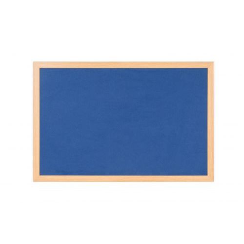 Bi-Office Earth-it Felt Notice Board Wood Frame 1200 x 900mm Blue