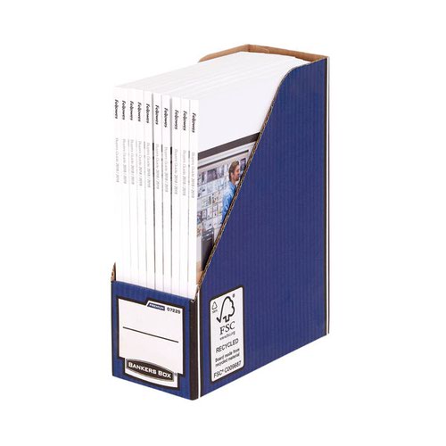 Fellowes Premium Magazine File Blue Pack of 5