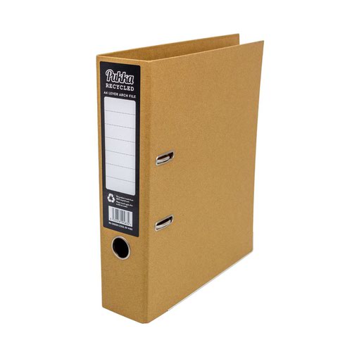 Pukka Recycled Kraft A4 Lever Arch File Pack of 10