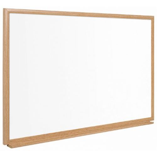 Bi-Office Earth-It Prime Whiteboard Non-Magnetic Oak Frame 1200mm x 900mm White