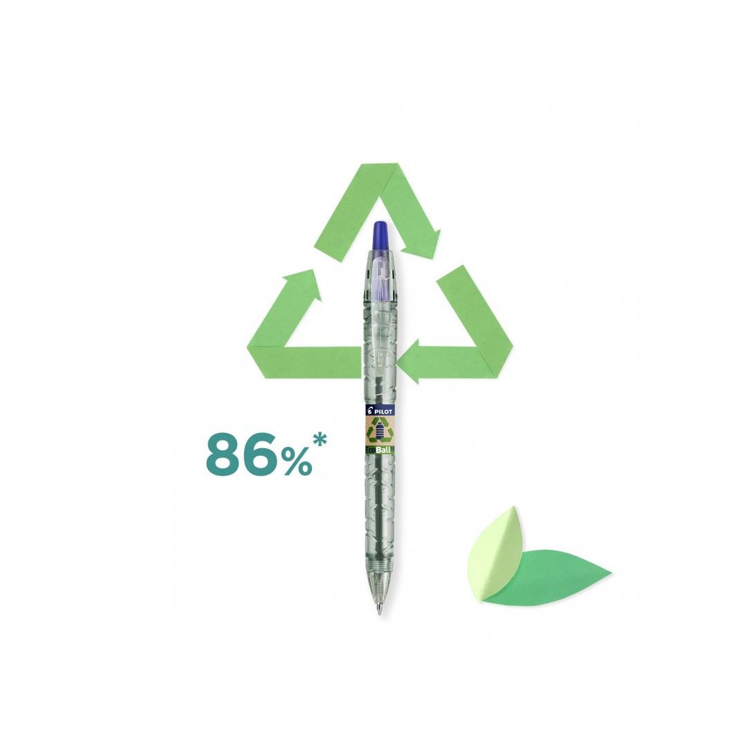 Pilot Begreen B2P Ecoball Recycled Ballpoint Pen Blue Pack of 10