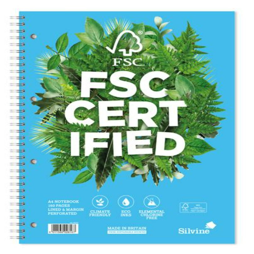 Silvine A4 Premium FSC Wirebound Notebook Pack of 5