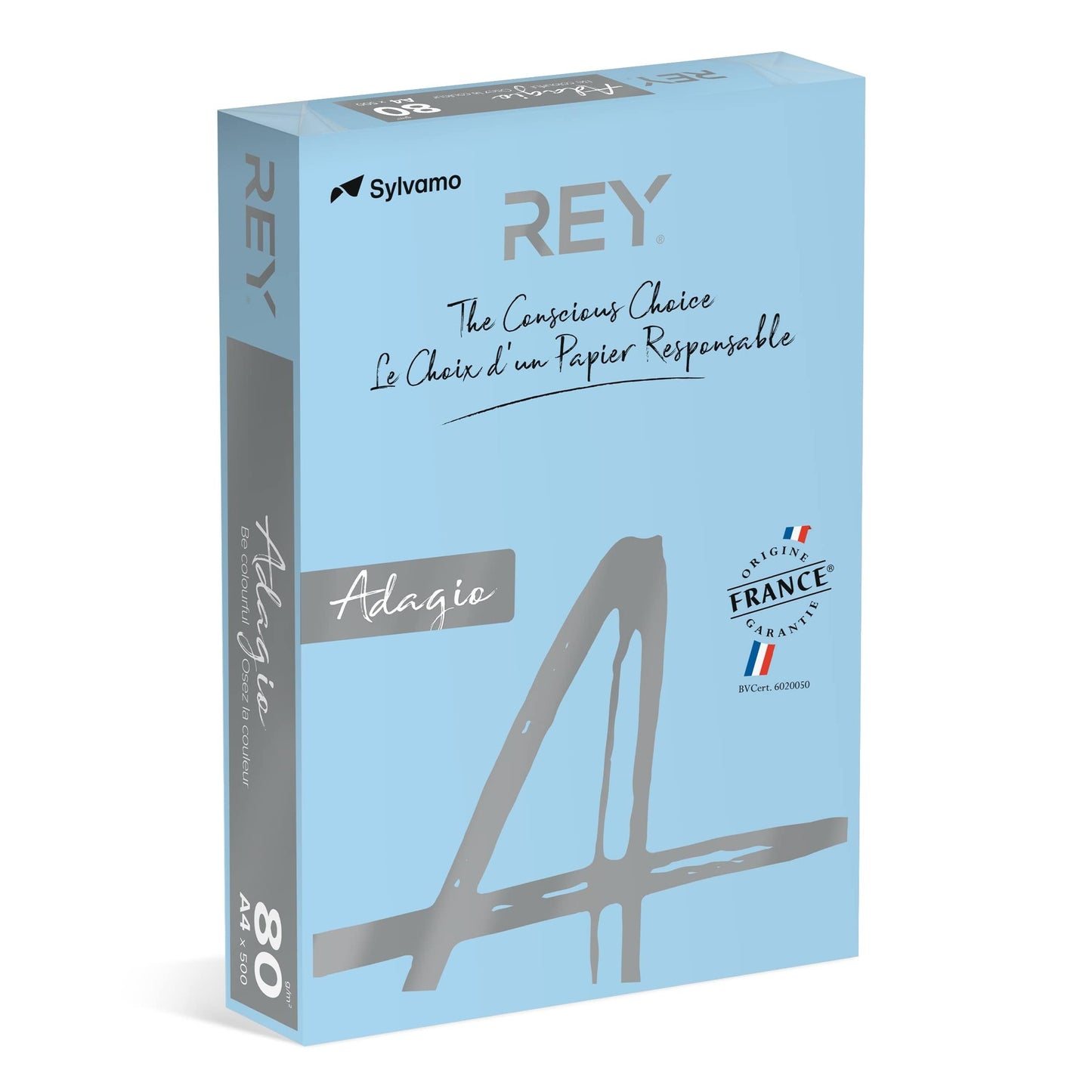 REY Adagio A4 Paper 80gsm Bright Blue Ream of 500 Sheets