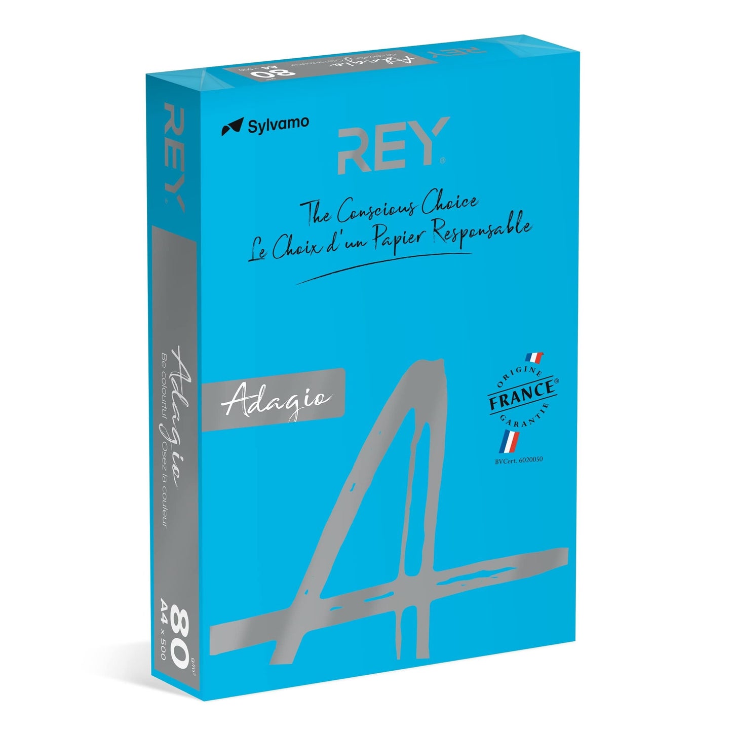 REY Adagio A4 Paper 80gsm Deep Blue Ream of 500 Sheets