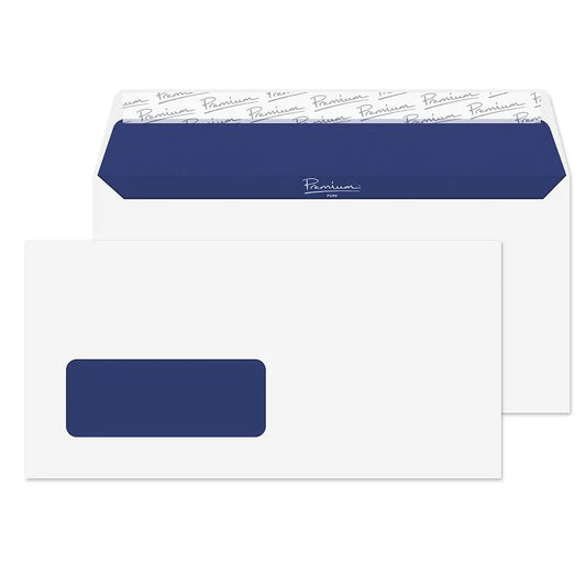 Blake Premium Pure DL Peel and Seal 120gsm Window Wove Window Envelopes White Pack of 500