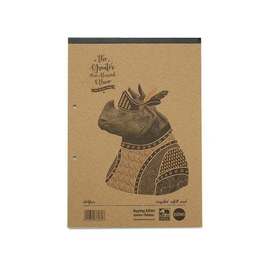 Save the Rhino Recycled Refill Pad 160 Pages A4 Pack of 5