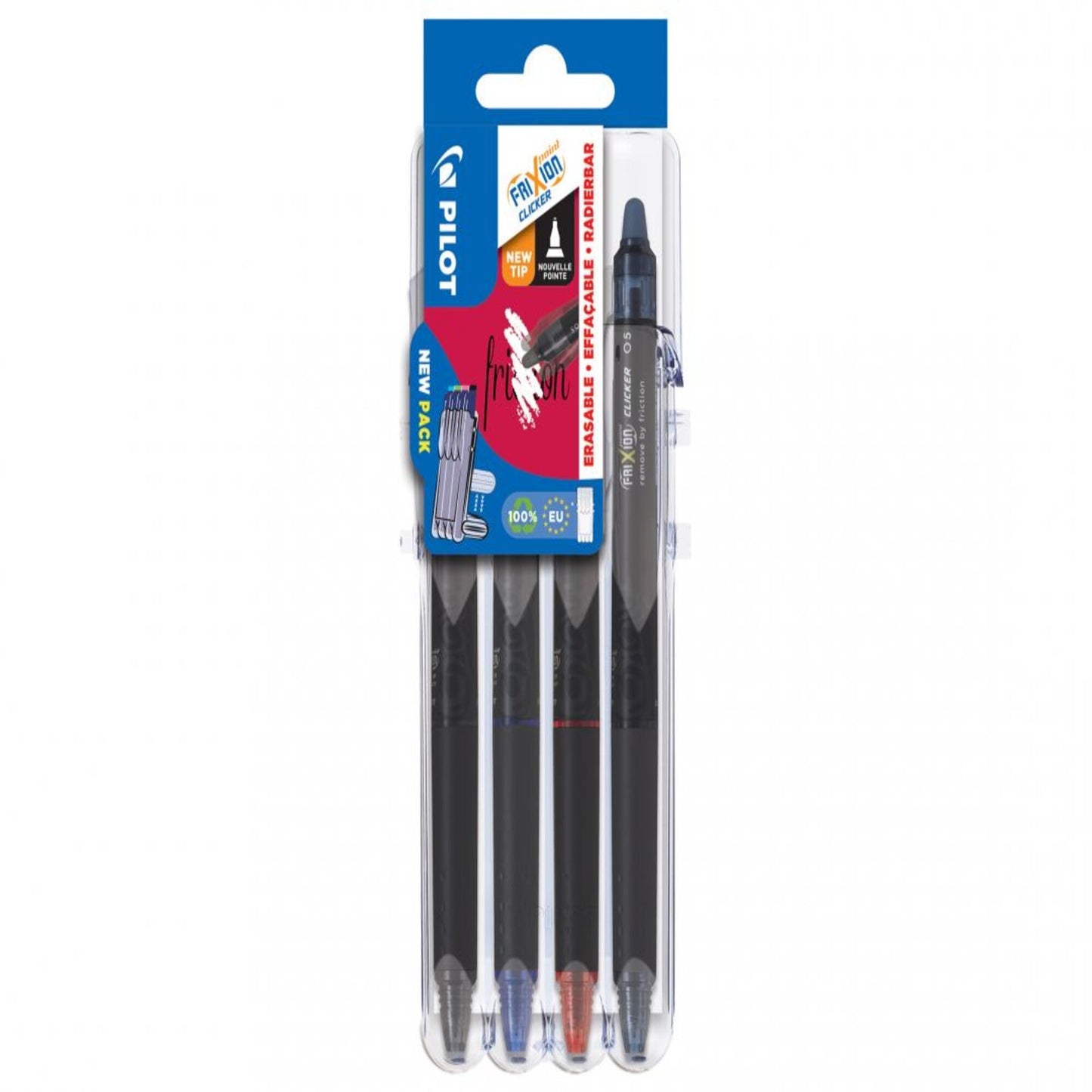 Pilot FriXion Synergy Point Clicker Erasable Pen 0.7mm Assorted Set2Go Pack of 4