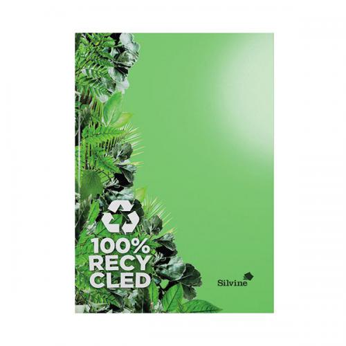 Silvine Premium 100% Recycled A4 Notebook 120 Pages Green R107 Each